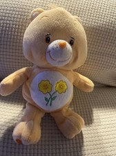 2003 Tcfc Care Bears Friend Bear Plush Stuffed Animal Flowers Orange Toy 10"