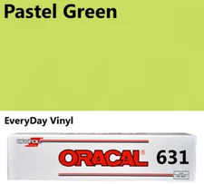 12"x5'- Pastel Green -Matte Oracal 631 Exhibition CAL Vinyl Roll- Adhesive Vinyl