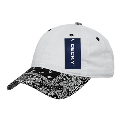 Decky Unisex 6 Panel Low Profile Relaxed Bandanna Bill Dad Hat - 256