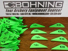 100 Bohning 2" BLAZER Arrows fletching VANES Archery KIWI GREEN chartreuse