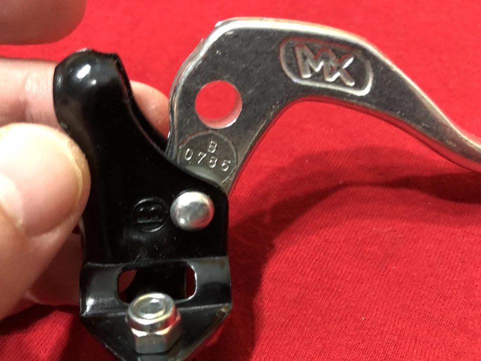 Palanca de freno delantera izquierda Dia Compe Tech 4 fecha 1985 negro plata BMX Old School Foto 3 de 4