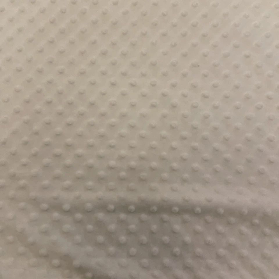 Cocalo White Minky Dot Baby Blanket Silky Satin Edge Lovey Security Bumpy - Image 2 of 4