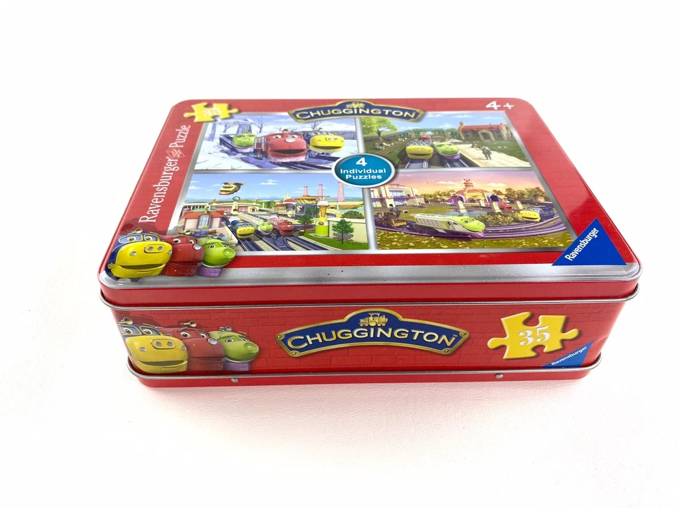 Juego completo de 4 rompecabezas individuales de 35 piezas Ravensburger Chuggington en juguete de hojalata Foto 3 de 4
