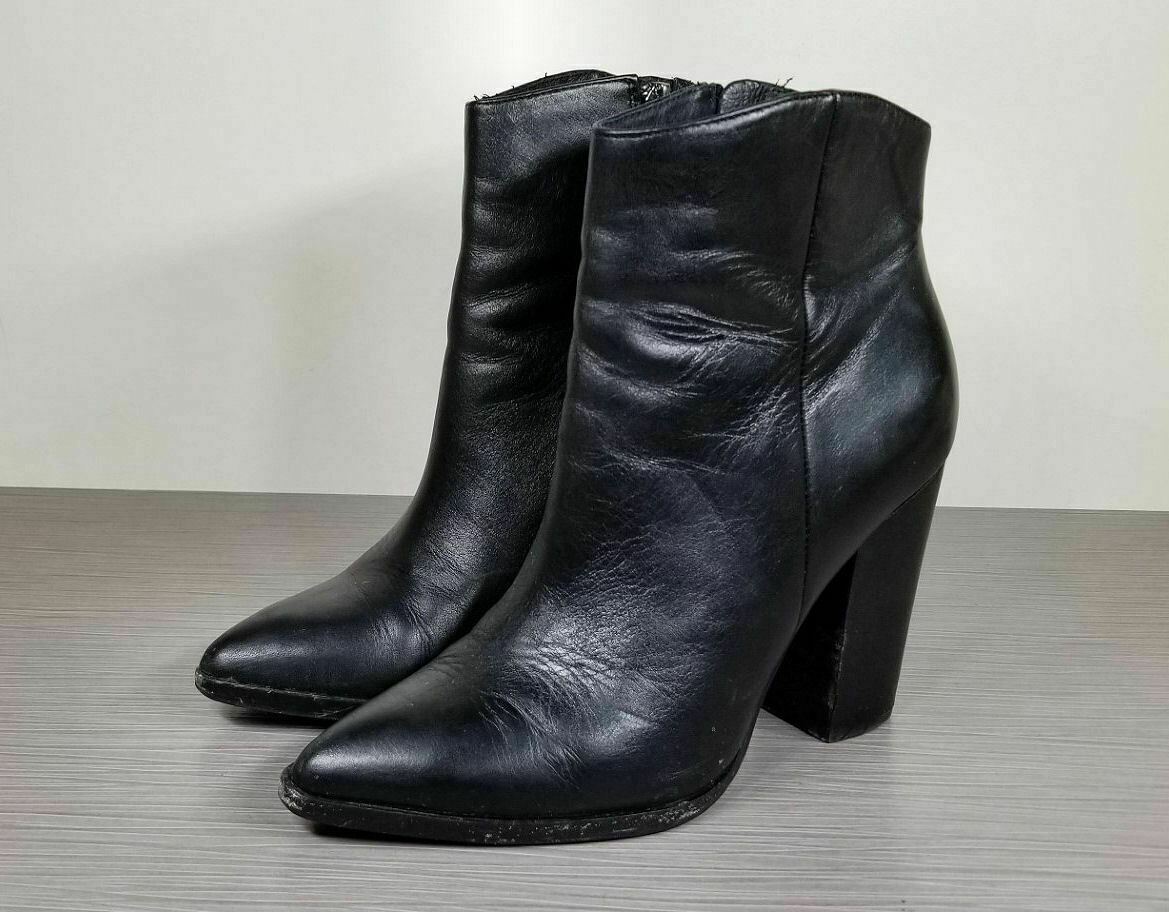Halogen Bergen Pointed Toe Boot, Black Leather, W… - image 3