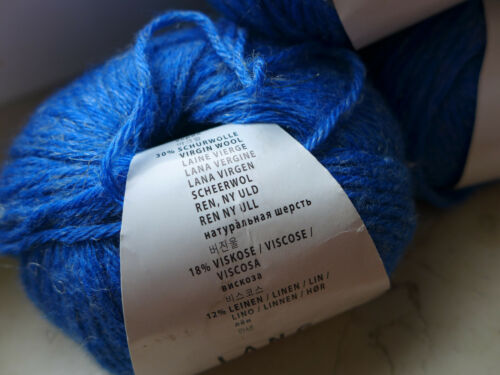 250G Greina-Lang Yarns Schurwolle, Nuovo-Lana Grossa und Alpaca-Mohair blau-weis - Bild 6 von 14