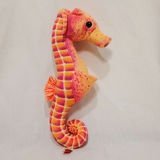 Wild Republic Sea Horse Plush Stuffed Animal Toy 12" Pink Orange 2019