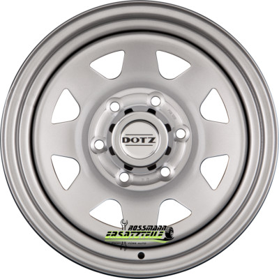 4x Dotz Dakar silver (ohne Nabenbecher) 7x16 ET13 - LK5/114.3 ML71.6 Felge Stahl