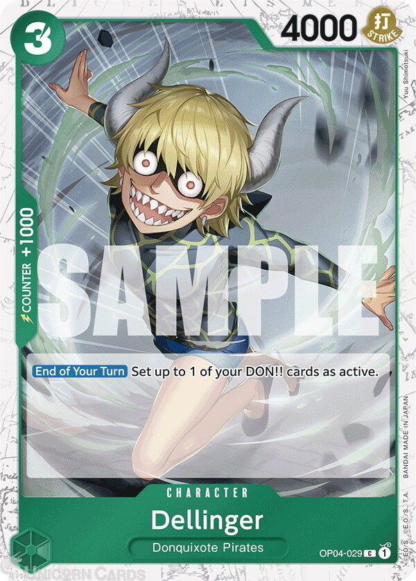 OP04-029 Dellinger : Common Special Foil (Jolly Roger Flag) English One Piece TC