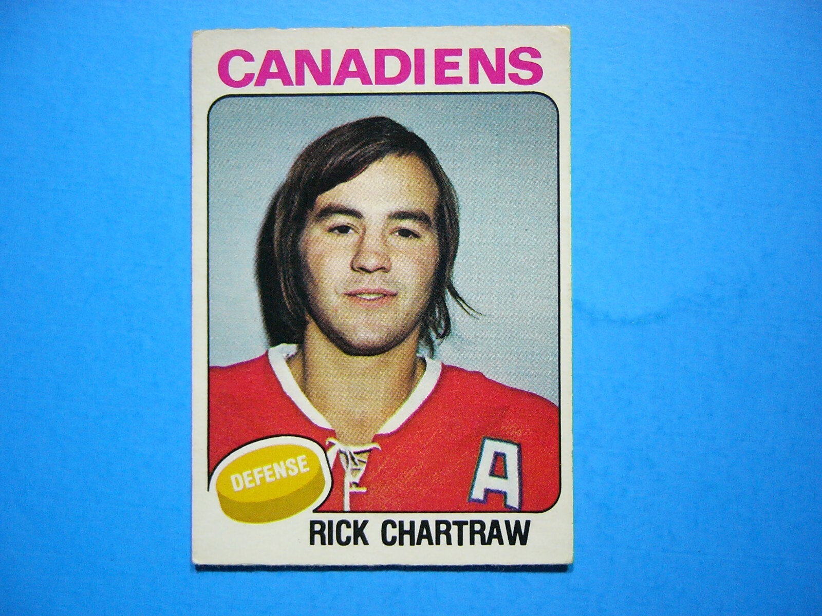 1975/76 O-PEE-CHEE NHL HOCKEY CARD #388 RICK CHARTRAW ROOKIE VG/EX NICE!! OPC