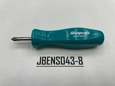 Snap-on Tools Usa Rare Teal Hard Grip 2 Standard Handle Stubby Screwdriver Snap-on Tools Usa Rare Teal Hard Grip 2 Standard Handle Stubby Screwdriver