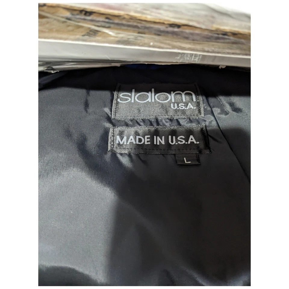 Slalom Ski Suit Mens Large One Piece Snowsuit Blue Snow Bib VTG 80s Thinsulate - Image 4 of 4