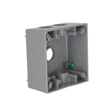 Hubbell Outdoor Lighting-Bell 5345-0 2 Gang Gray Outdoor Box 5-3/4-Inch