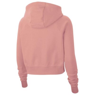 nike cropped fleece sweatshirt in pale coral