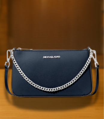 Michael Kors Jet Set Women Medium Saffiano Leather Zip Crossbody