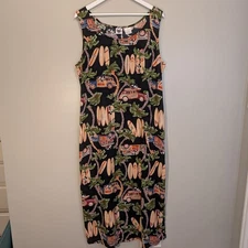 Disney Mickey Mouse Tropical Sundress Maxi Resort Cruise Beach Pool - Size L
