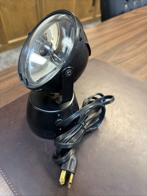 Vintage General Electric GE rotierendes industrielles tragbares Stör-/Spotlicht | funktioniert