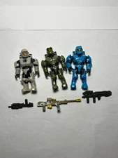 Halo Mega Construct Blue Team Master Chief Spartan Linda Fred Lot