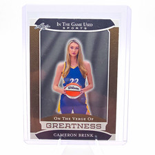 Leaf 2024 In the Game Used Sports On the Verge of Greatness Cameron Brink #VG-6