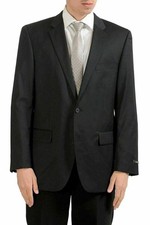Alfani Men's Black Wool Two Button Blazer Sport Coat Size 40R