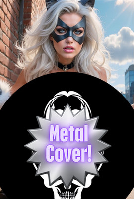 Black Cat ''E'' (Nude) *METAL* COVER  DOUBLE SIDED Deviant Nation Ltd 15 w/CoA