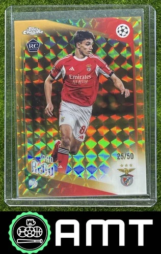 Joao Rego RC 2025-26 Topps Chrome UEFA CC 25/50 Gold Geometric Refractor Benfica