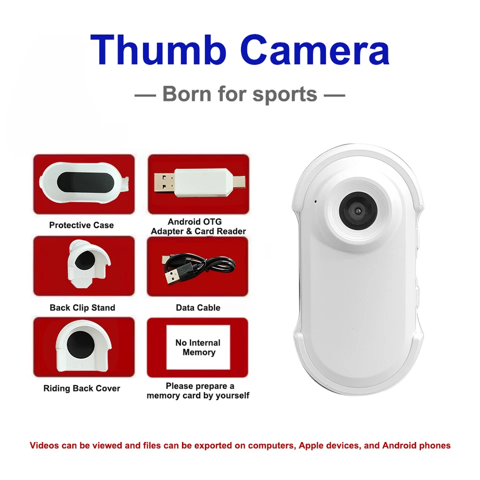 Wearable Portable Lightweight For Kids Pet Record Mini Thumb Body Camera - Image 2 of 4