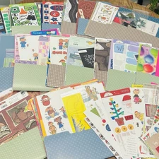 Scrapbook Paper Stickers Embellishments Cardstock Kits Crafting Supplies Lot 18#