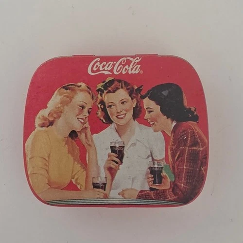 Vintage Coca Cola Small Red Tin Can - GUC - 2"