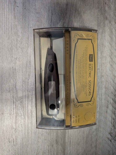 Vintage Sears 3-Speed Electric Scissors Model 344.2177 Fabric Shears w/ Case Man