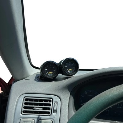 1996-2000 Honda Civic Compatible 2-1/16 Gray Triple Pillar Gauge Pod 1996-2000 Honda Civic Compatible 2-1/16 Gray Triple Pillar Gauge Pod