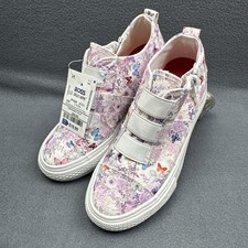 Blowfish Malibu Girls Size 3 Maura Wedge Slip On Floral Garden Pattern Sneakers