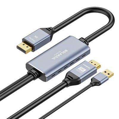 HDMI 2 1 zu DisplayPort Adapter 8K 30Hz 4K 120