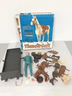 1960s MARX JOHNNY WEST ACCESSORIES WITH THUNDERBOLT BOX LOT #95