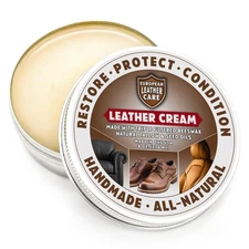 European Leather Care 8 oz Cream Leather Cleaner and Conditioner All Natural ...