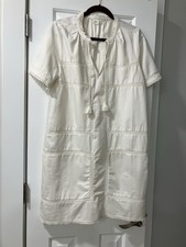 Gap Women's Dress Size Medium Cream Cotton Blend Short Sleeves
