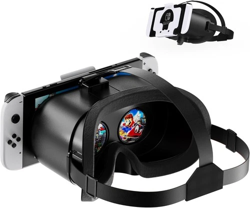 VR Headset for Nintendo Switch OLED Adjustable Lens HD Lightweight EVA Lycra