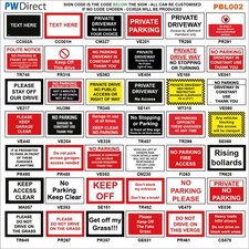 SIGN made to order custom no parking keep clear drive garage access off PBL02D