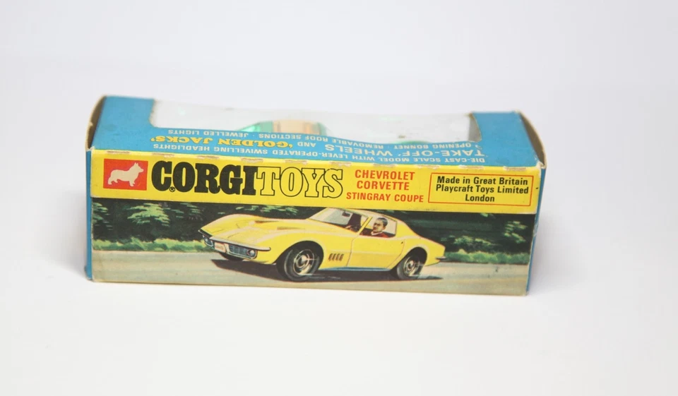 Corgi 300 Chevrolet Corvette Stingray en caja original - casi como nuevo lote vintage 1 Foto 4 de 4