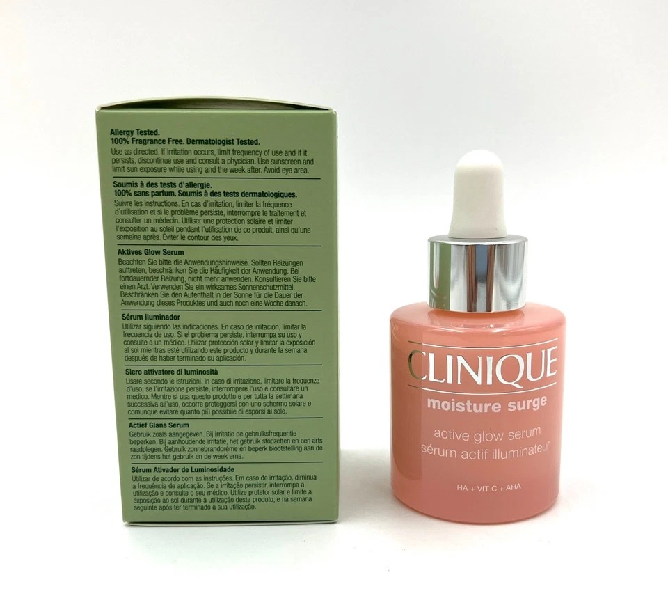 Suero iluminador Clinique MOISTURE SURGE ACTIVE GLOW 30 ml/1,0 OZ Foto 4 de 4