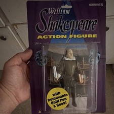 Accoutrements William Shakespeare Action Figure Removable Quill Pen & Book