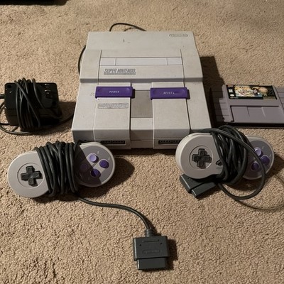 Nintendo Super Nintendo Entertainment System Console with Controllers and Cables