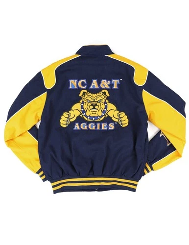 North Carolina A&T State University M12 Racing Twill Jacket Navy image 5