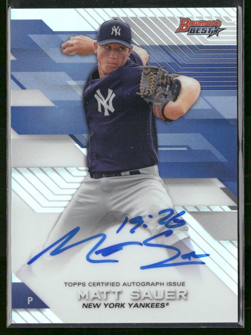 2017 Bowman's Best #B17-MS Matt Sauer Best of 2017 Autographs AU