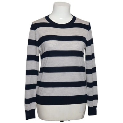 Max Studio, Strickpullover, Größe: S, Blau/Grau, Merinowolle, Streifen #NGa