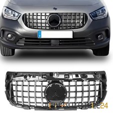 K&Uuml;HLERGRILL FRONT GRILL F&Uuml;R MERCEDES CITAN W420 VAN TOURER CHROM SCHWARZ