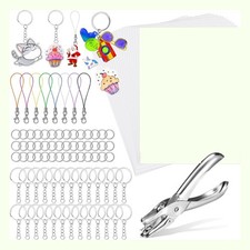 229 Piece Shrink Plastic Sheet Set, Shrink Keychain Kit with 20 Sheets of7657