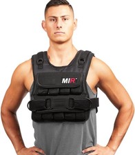 MIR WORKOUT VEST FOR MEN AND WOMEN 20LBS MIR20S - BLACK