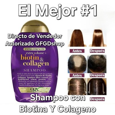 Tratamiento Para La Caida Del Cabello Shampoo Crecer Pelo Biotina Y Colageno #1