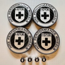 4pc Hre Carbon Fiber 63mm Center Caps Xc635hre2pc And 4pc Chrome Valve Caps