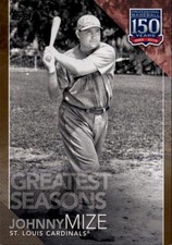 2019 Topps #GS-21 Johnny Mize 150 Years - Greatest Seasons Gold #/50